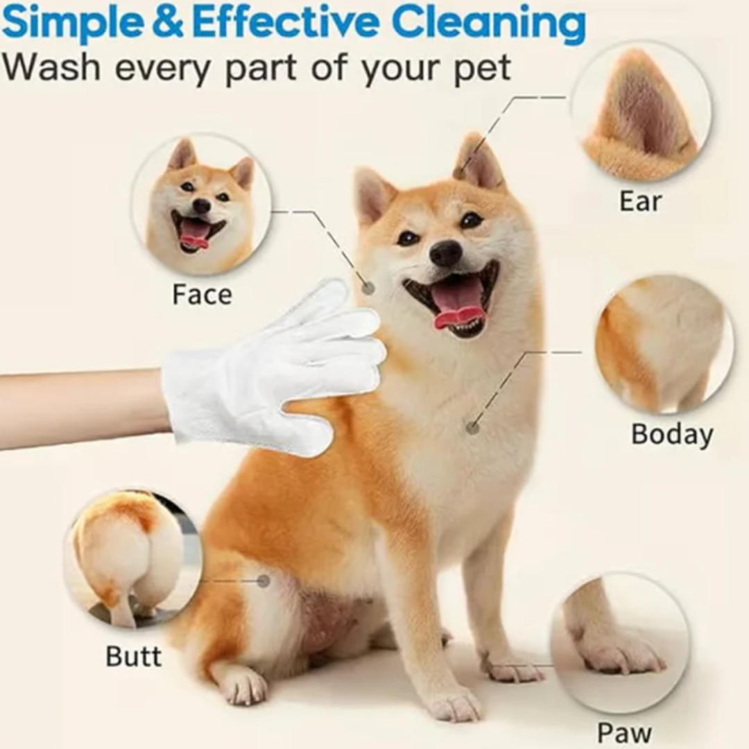 🔥 Petiblet™ Rinse-Free Dog Shampoo Mitts – Hypoallergenic Pet Bath Wipes | 6-Pack for Easy Grooming & Sparkling Clean Fur 🐶✨