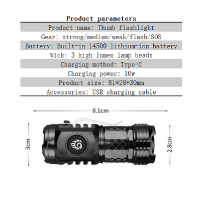 Three-eyed Monster Mini Flash Super Power Flashlight