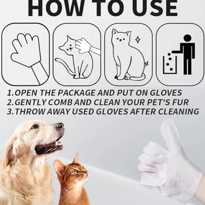 🔥 Petiblet™ Rinse-Free Dog Shampoo Mitts – Hypoallergenic Pet Bath Wipes | 6-Pack for Easy Grooming & Sparkling Clean Fur 🐶✨