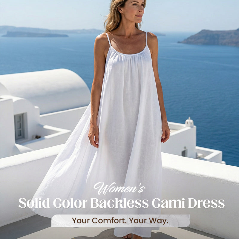 🏖️Last day sale 50% OFF💕20K+ SOLD!⚡Women‘s Casual Backless Spaghetti Strap Maxi Dress🌟🌊