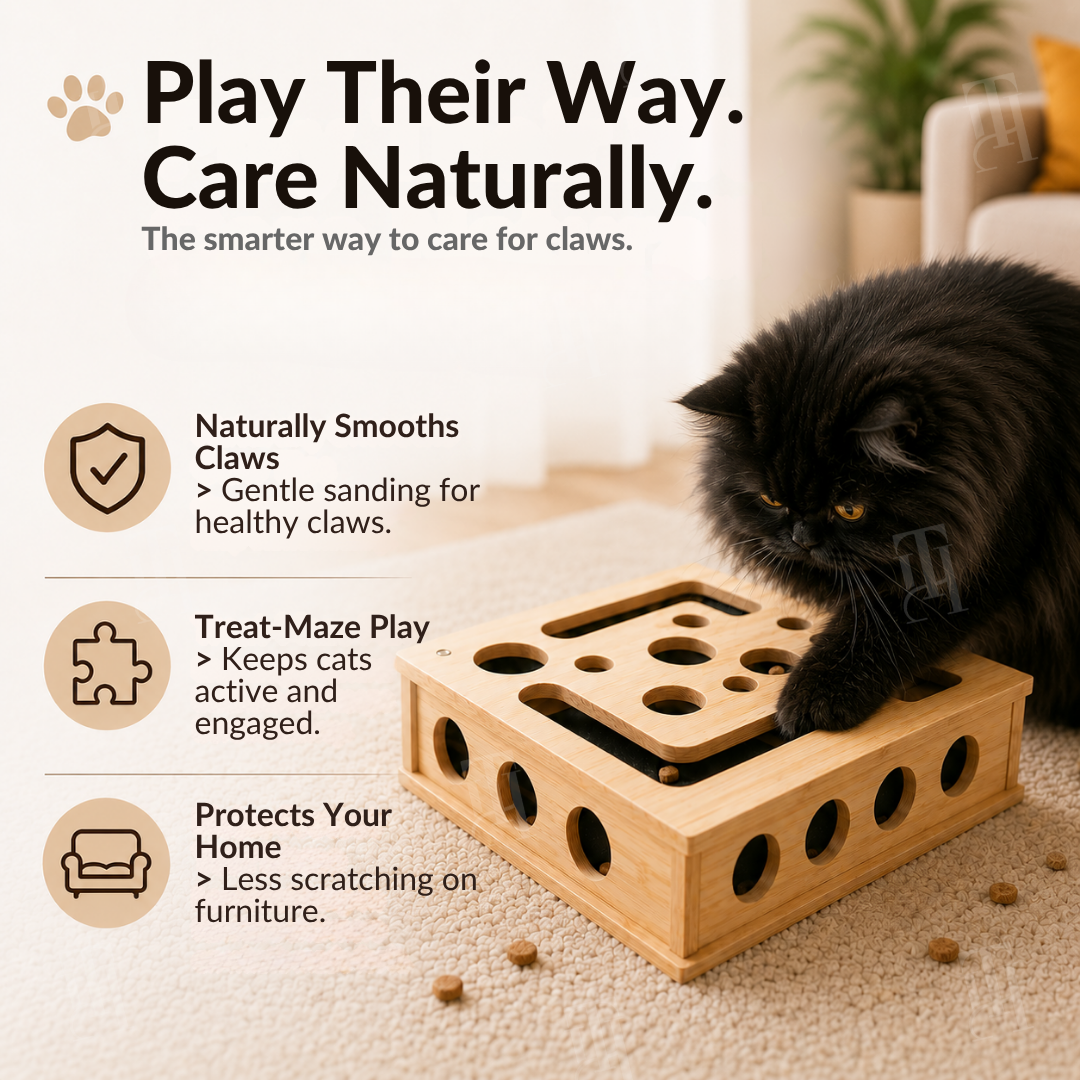 AEXZR® ClawMaze Self-Grooming Scratch Box