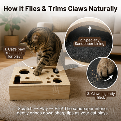 AEXZR® ClawMaze Self-Grooming Scratch Box