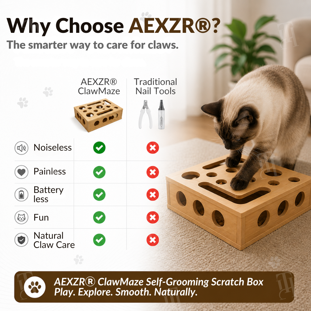 AEXZR® ClawMaze Self-Grooming Scratch Box