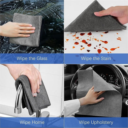 🔥2026 Hot Sale🔥 Streak-Free Microfiber Cloth – Ultra-Absorbent 11.8" × 11.8" Lint-Free Cleaner