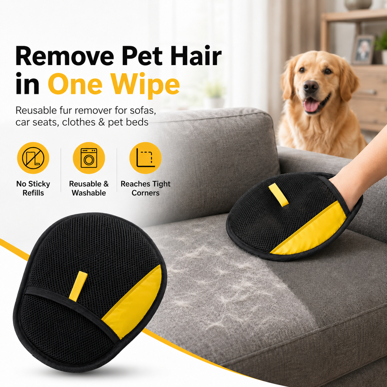 🐾 Ditch the Lint Rollers for Good | Pet Magic Grooming Glove