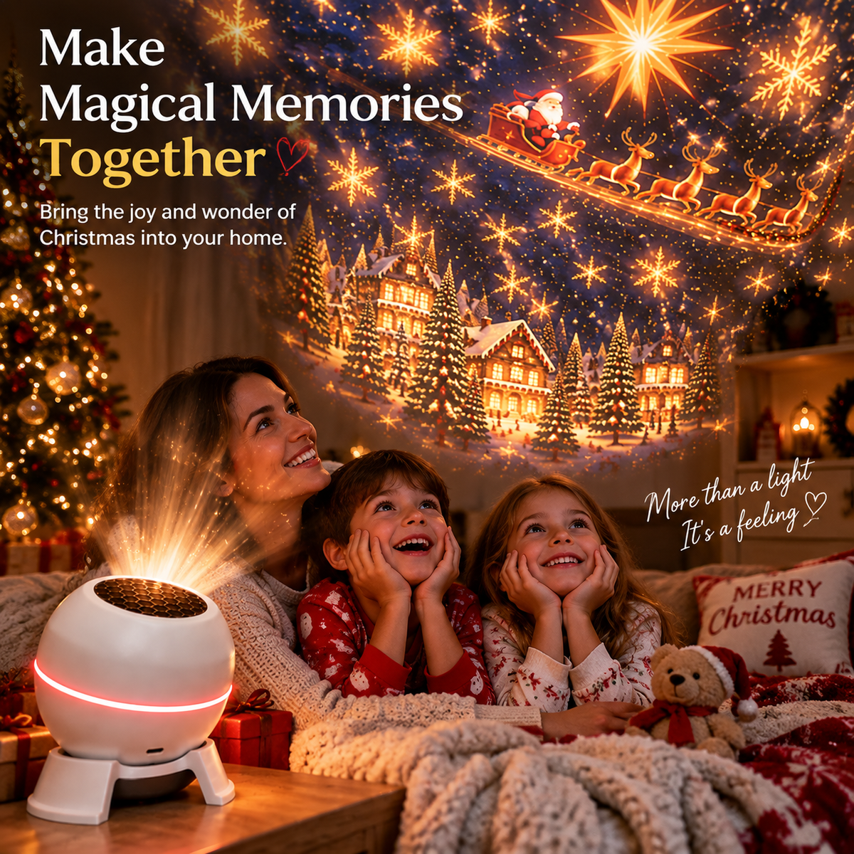 🎅 Holiday Projector – Turn Any Room Into a Magical Christmas Wonderland