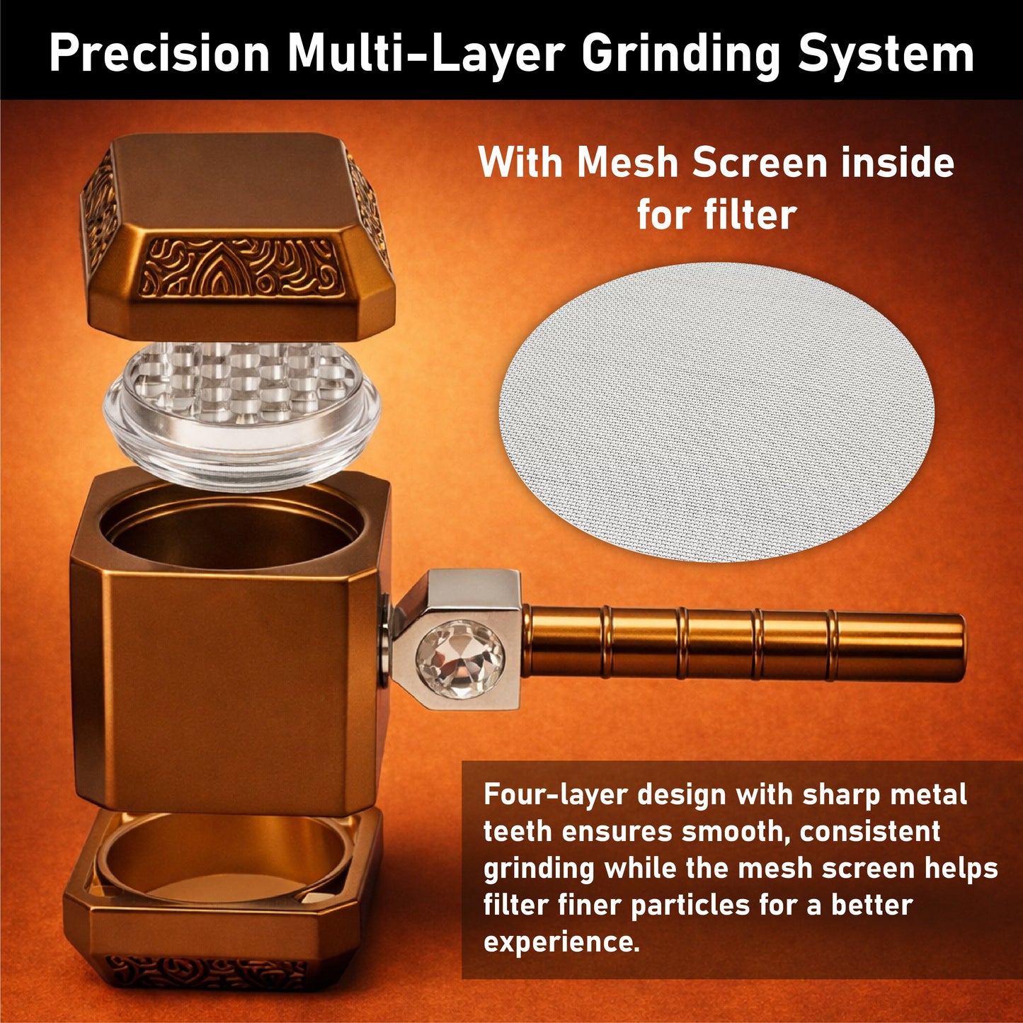 HammerGrind 2-in-1 Alloy Grinder Combo