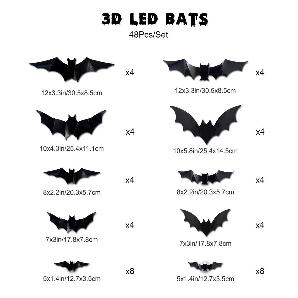 🔥50% OFF🔥🦇Halloween 3D Bat LED Wall Light Decor