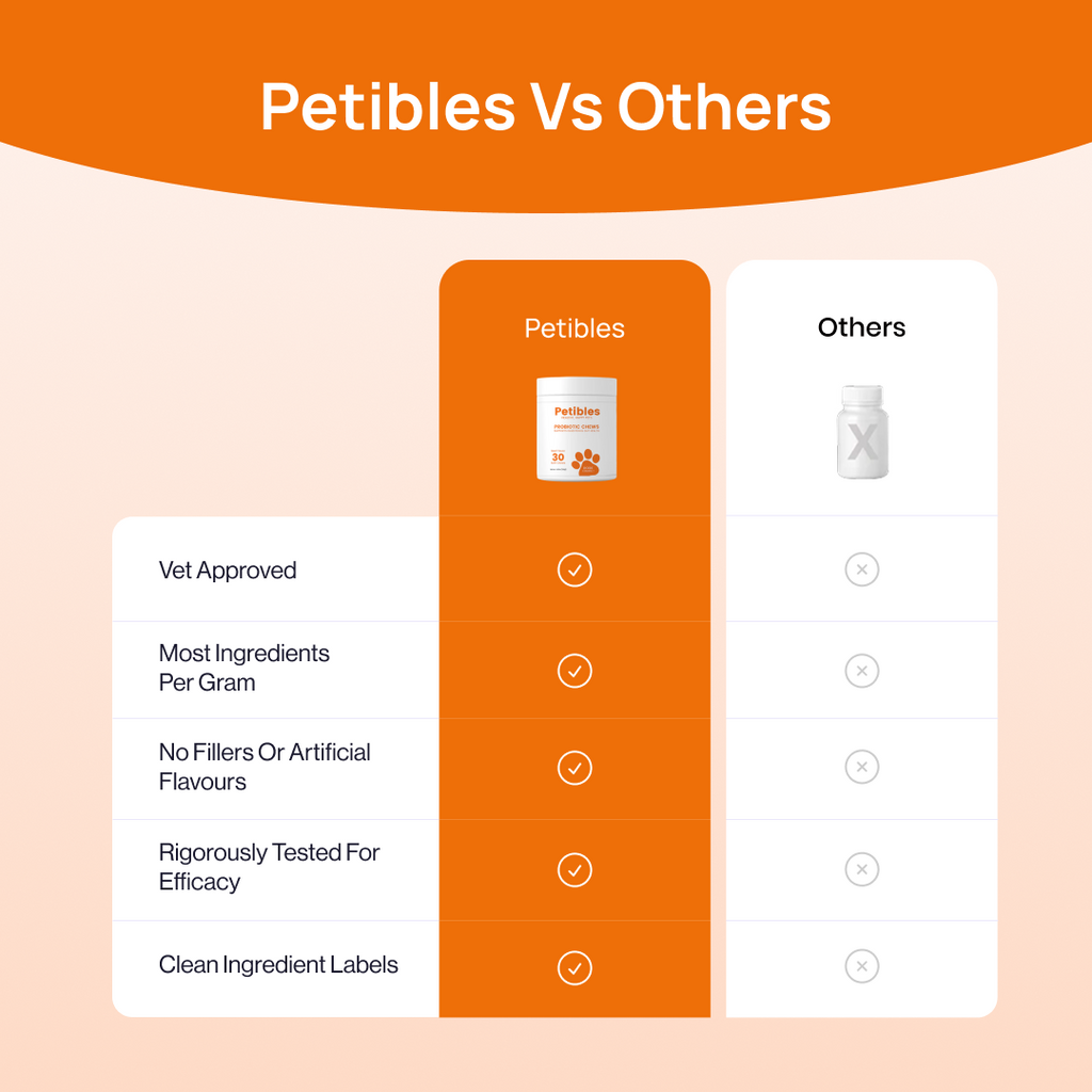 Petibles Probiotic Chews for Dogs – Digestive, Immune & Skin Support, Beef Flavor, 30‑Count