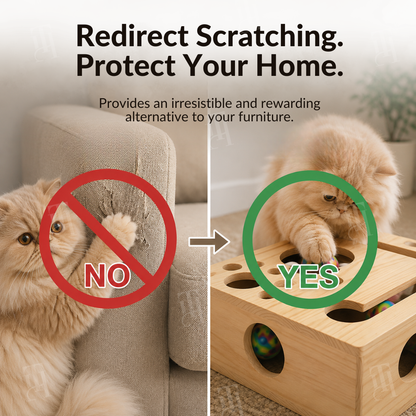 AEXZR® ClawMaze Self-Grooming Scratch Box