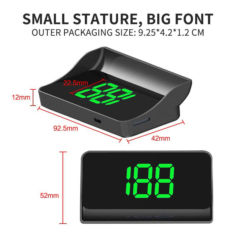 Speedometer with head-up display