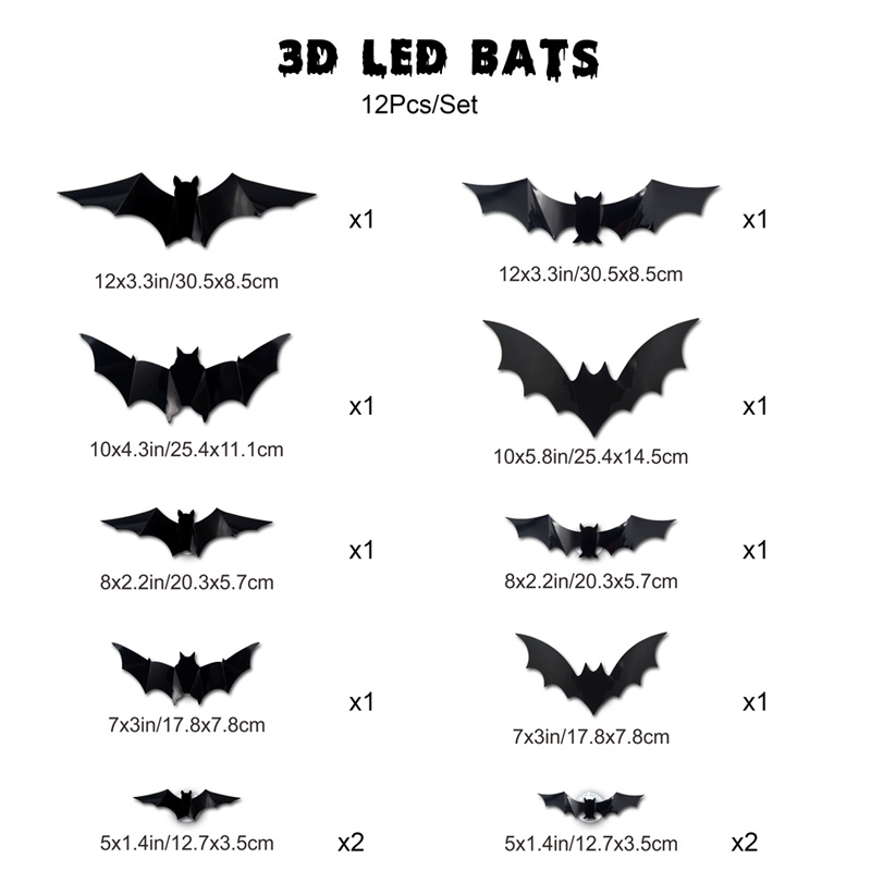 🔥50% OFF🔥🦇Halloween 3D Bat LED Wall Light Decor