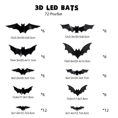 🔥50% OFF🔥🦇Halloween 3D Bat LED Wall Light Decor