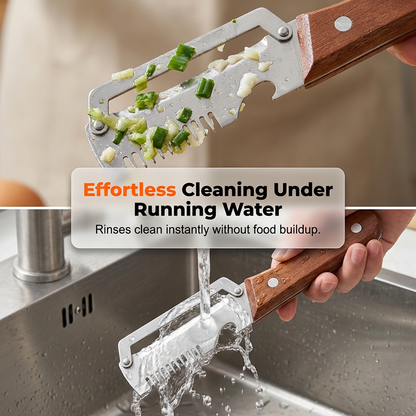 🔪 3-in-1 Scallion Shredder & Peeler – ⚡Shred, Peel, Open Bottles – One Tool🏆