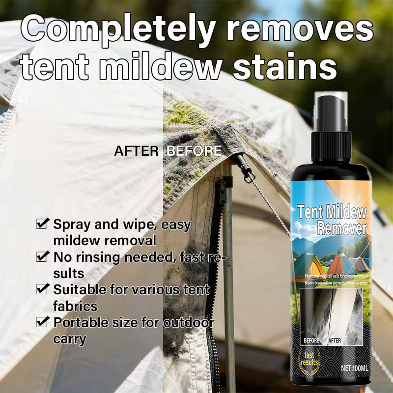🥳2026 HOT SALE🥳💞50K+ SOLD!🧴✨ 50% OFF! Outdoor Mildew Stain Cleaner – Spray on, wipes off mold instantly. Eco‑friendly, won‘t ruin waterproofing. Tent, awning, shower curtain – all like new! 🏕️💪