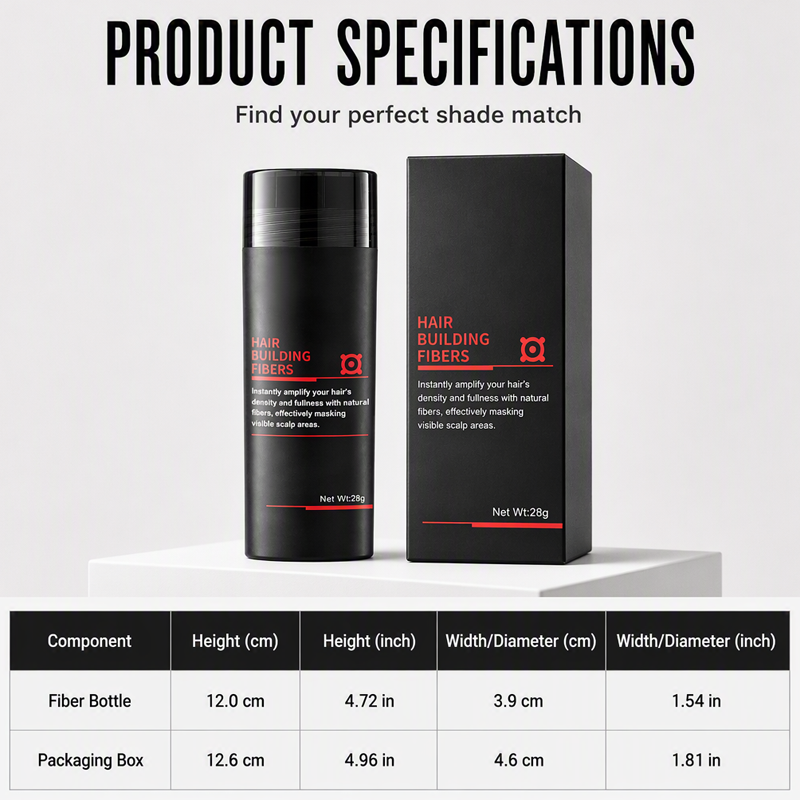 Hair Building Fibers 27.5g Instant Hairline Filler and Thickener