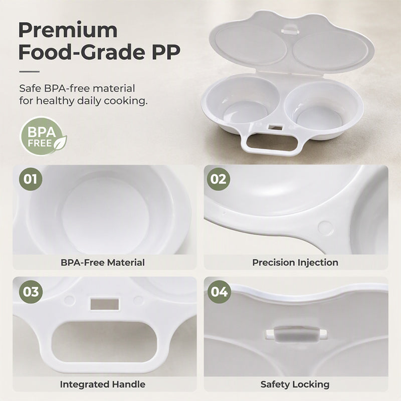 🥳2026 HOT SALE🥳💞50K+ SOLD! 🥗🎁 50% OFF + BUY 2 GET 1 FREE ! RZXEA™ Microwave Egg Poacher