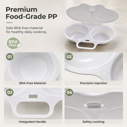 🥳2026 HOT SALE🥳💞50K+ SOLD! 🥗🎁 50% OFF + BUY 2 GET 1 FREE ! RZXEA™ Microwave Egg Poacher