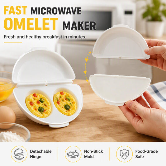 💞50K+ SOLD! 🍳⚡ 50% OFF Microwave Omelet Cooker – 2-in-1 makes omelets & egg cups in minutes. Premium eco-friendly PP – safe, durable & BPA-free.
