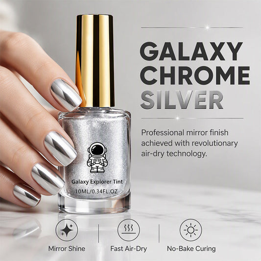 No-Bake Galaxy Chrome Nail Polish
